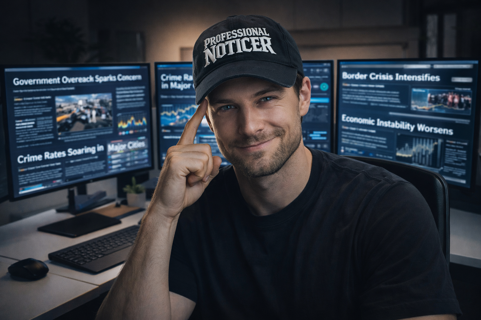 Professional Noticer - Distressed Dad Hat