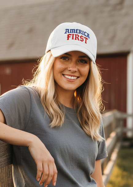 America First - Patriotic Dad hat