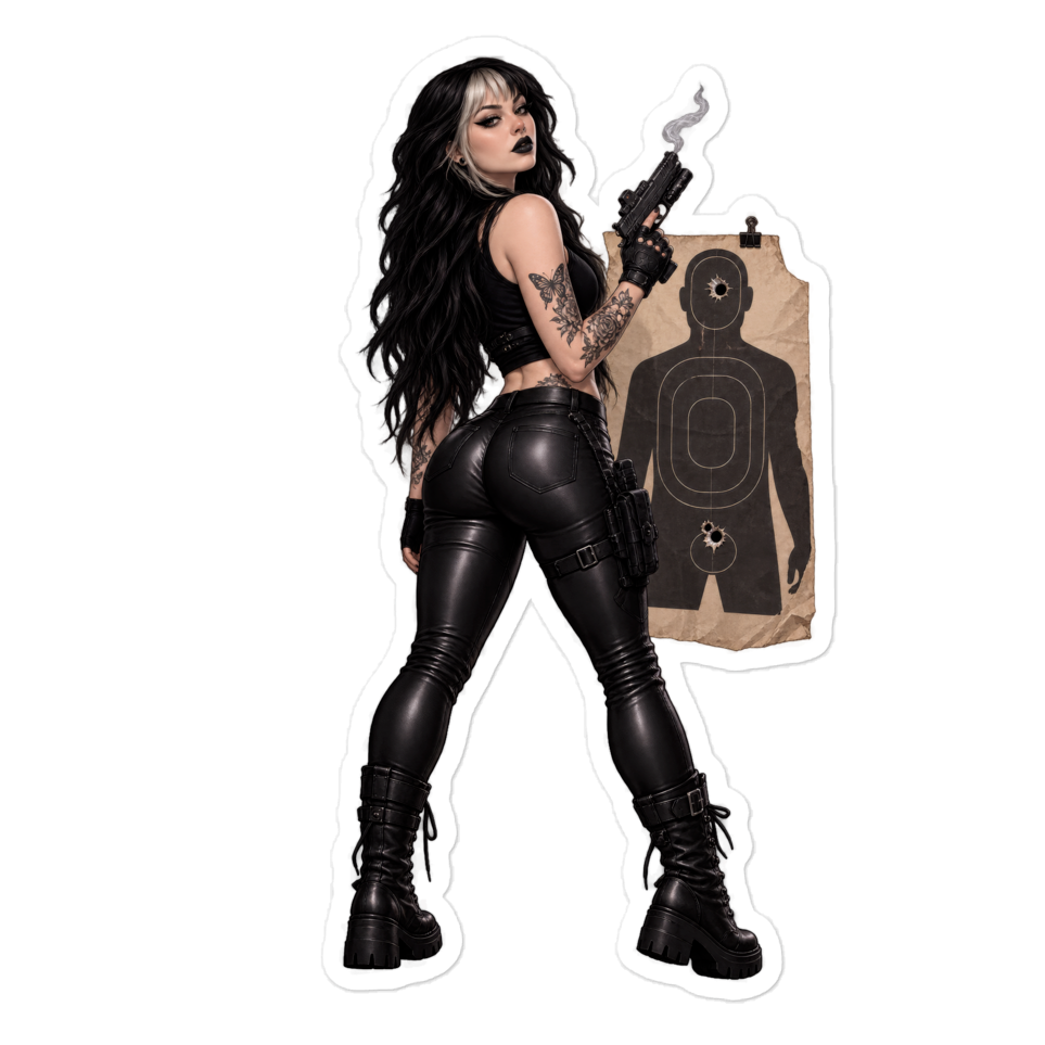 Below The Belt vinyl sticker by Chrome Patriot
